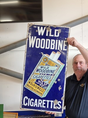 Lot 582 - WILD WOODBINE CIGARETTES SIGN