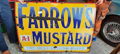 Lot 655 - FARROWS MUSTARD ENAMEL SIGN