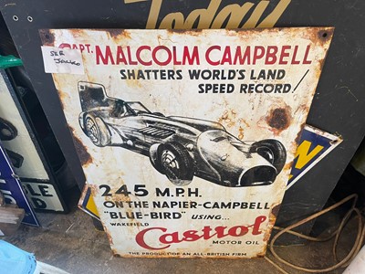 Lot 106 - SPEED RECORD CASTROL SIGN