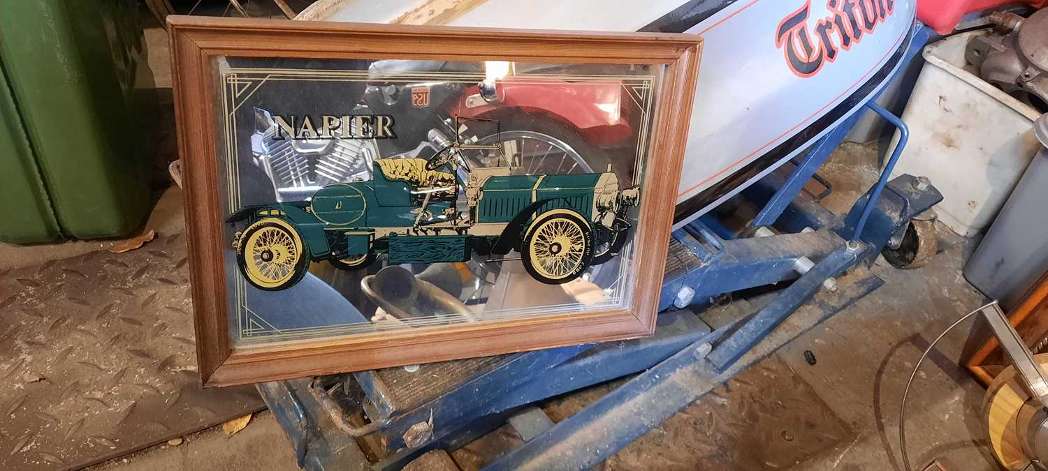 Lot 134 - 2 X MIRRORED PICTURES (MERCEDES & NAPIER)