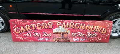 Lot 294 - CARTERS FAIRGROUND "ALL THE FUN OF THE FAIR" SIGN