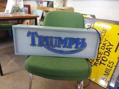 Lot 569 - TRIUMPH ILLUMINATED DOUBLE SIDED REPRO SIGN