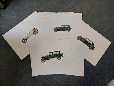 Lot 592 - COLLECTION OF LANCIA VEHICLE PRINTS