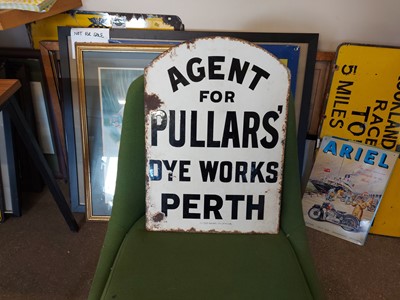 Lot 600 - PULLARS DYE WORKS PERTH DOUBEL SIDED SIGN