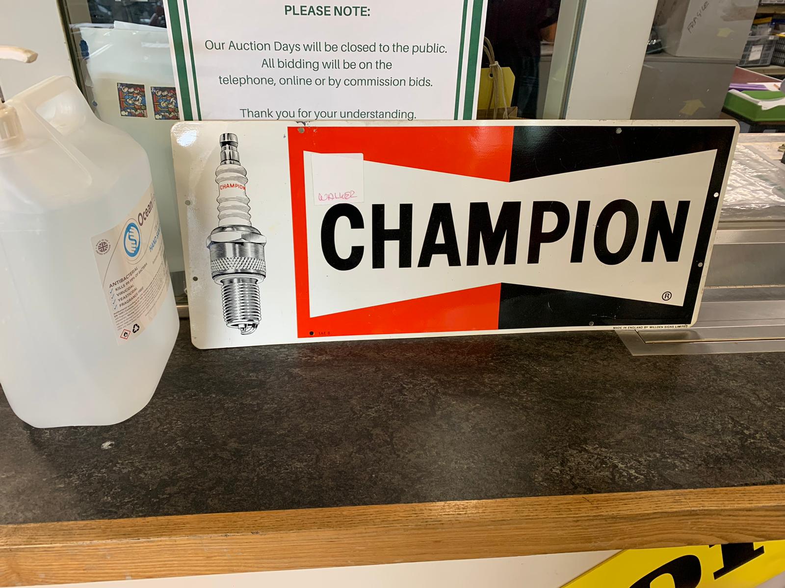 Lot 131 GENUINE CHAMPION SIGN