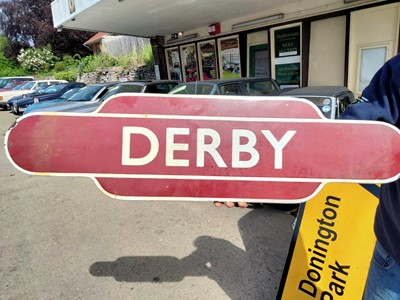 Lot 79 - DERBY RAILWAY SIGN