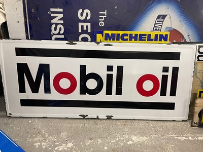Lot 129 - MOBIL OIL DOUBLE SIDED SIGN
