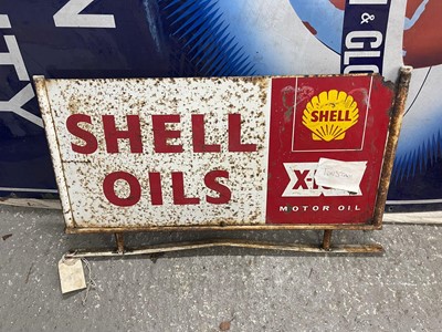 Lot 289 - DOUBLE SIDED SHELL OIL SIGN