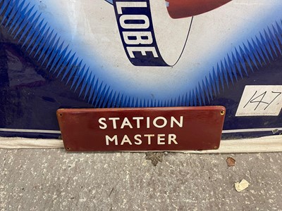 Lot 319 - STATION MASTER RAILWAY SIGN
