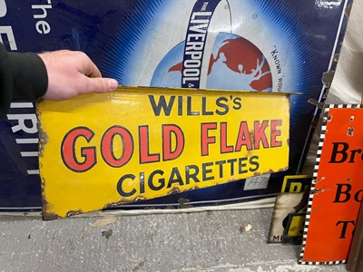 Lot 326 - DOUBLE SIDED WILLS GOLD FLAKE SIGN