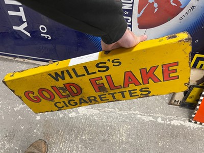 Lot 326 - DOUBLE SIDED WILLS GOLD FLAKE SIGN