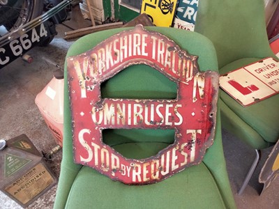 Lot 491 - 1915-1930 YORKSHIRE TRACTION STOP REQUEST