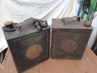 Lot 541 - SHELL OIL CANS X 2