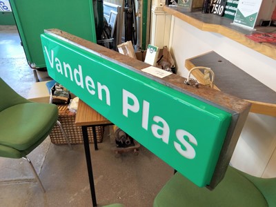 Lot 573 - ILLUMINATED VANDEN PLAS SIGN