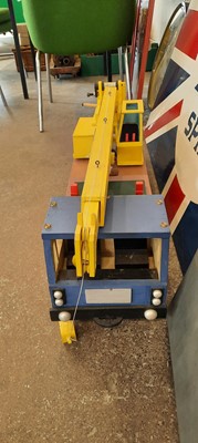 Lot 595 - YELLOW WOODEN CRANE