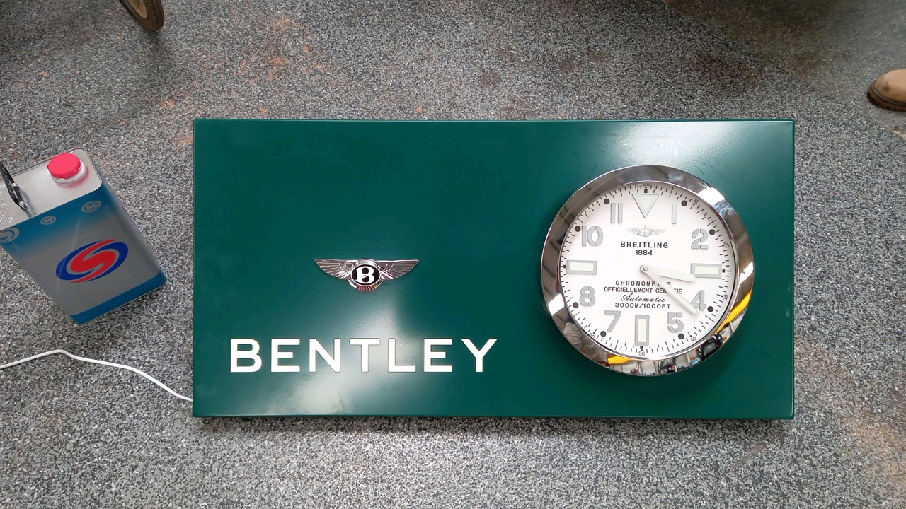 Lot 191 BENTLEY ILLUMINATED CLOCK