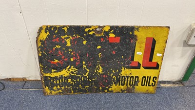 Lot 186 - METAL SHELL OIL GARAGE SIGN