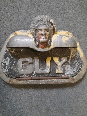 Lot 351 - METAL HINGED GUY PLAQUE/PLATE