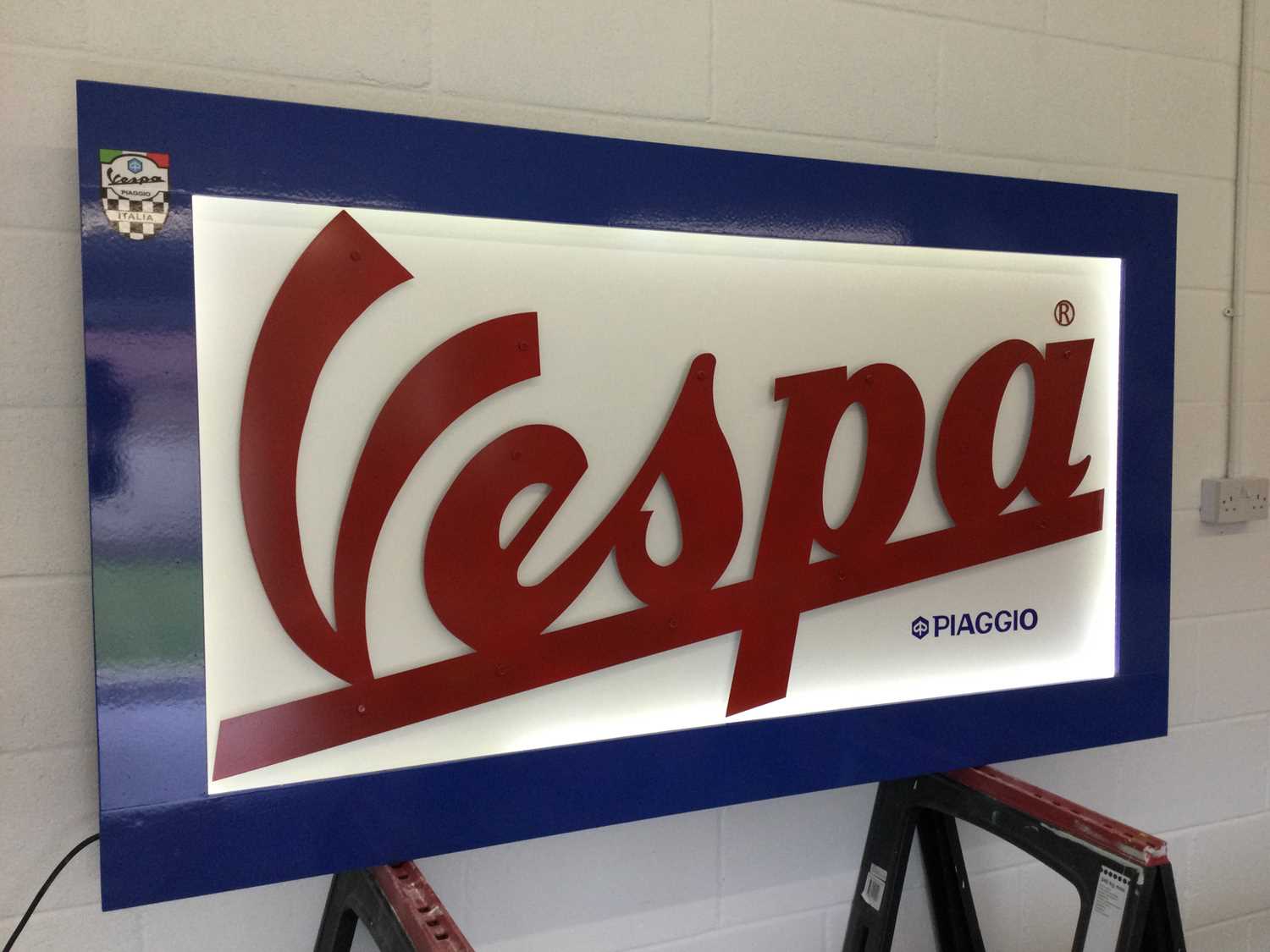 Lot 429 - ILLUMINATED VESPA SIGN