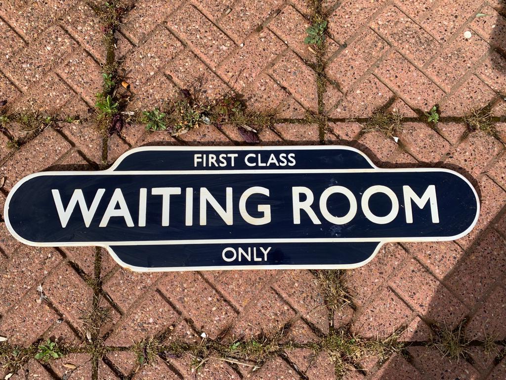Lot 526 WAITING ROOM RAILWAY SIGN