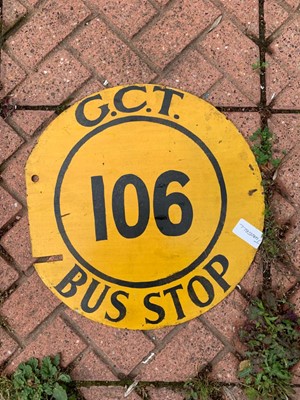 Lot 549 - DOUBLE SIDED ROUND BUS STOP SIGN