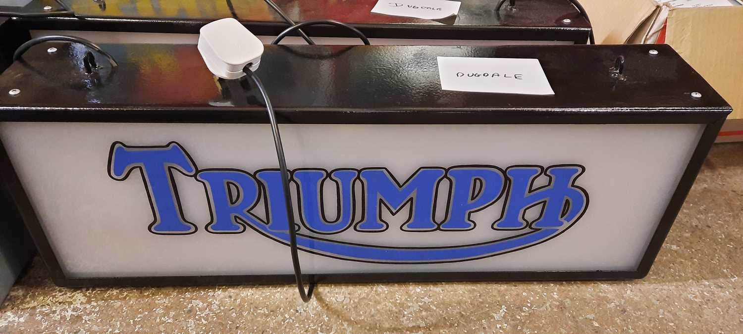 Triumph Led Sign Lot 21 - TRIUMPH ILLUMINATED SIGN