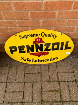 Lot 56 - DOUBLE SIDED PENNZOIL SIGN