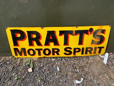 Lot 89 - PRATTS MOTOR SPIRIT SIGN