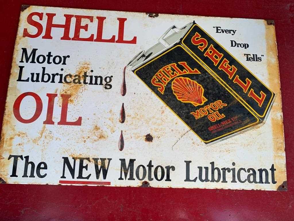 Lot 91 - SHELL CAN PETROL SIGN