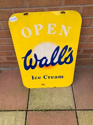 Lot 196 - WALLS ICE CREAM DOUBLE SIDED SIGN