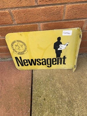 Lot 199 - NEWSAGENT DOUBLE SIDED SIGN