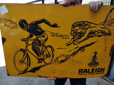 Lot 269 - RALEIGH BICYCLE SIGN