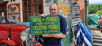 Lot 309 - IRISH POST OFFICE SIGN (DOUBLE-SIDED)