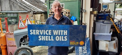 Lot 316 - SERVICE WITH SHELL X 2 SIGNS