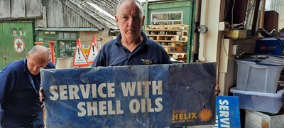 Lot 316 - SERVICE WITH SHELL X 2 SIGNS