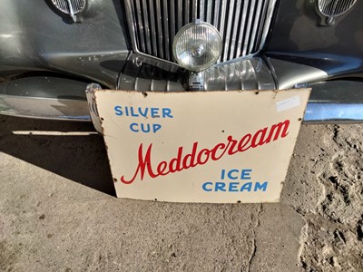 Lot 421 - SILVER CUP ICE CREAM ENAMEL SIGN