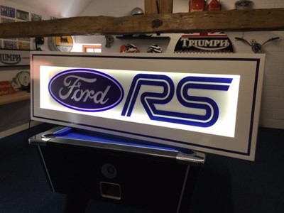 Lot 305 - LARGE ILLUMINATED FORD RS SIGN