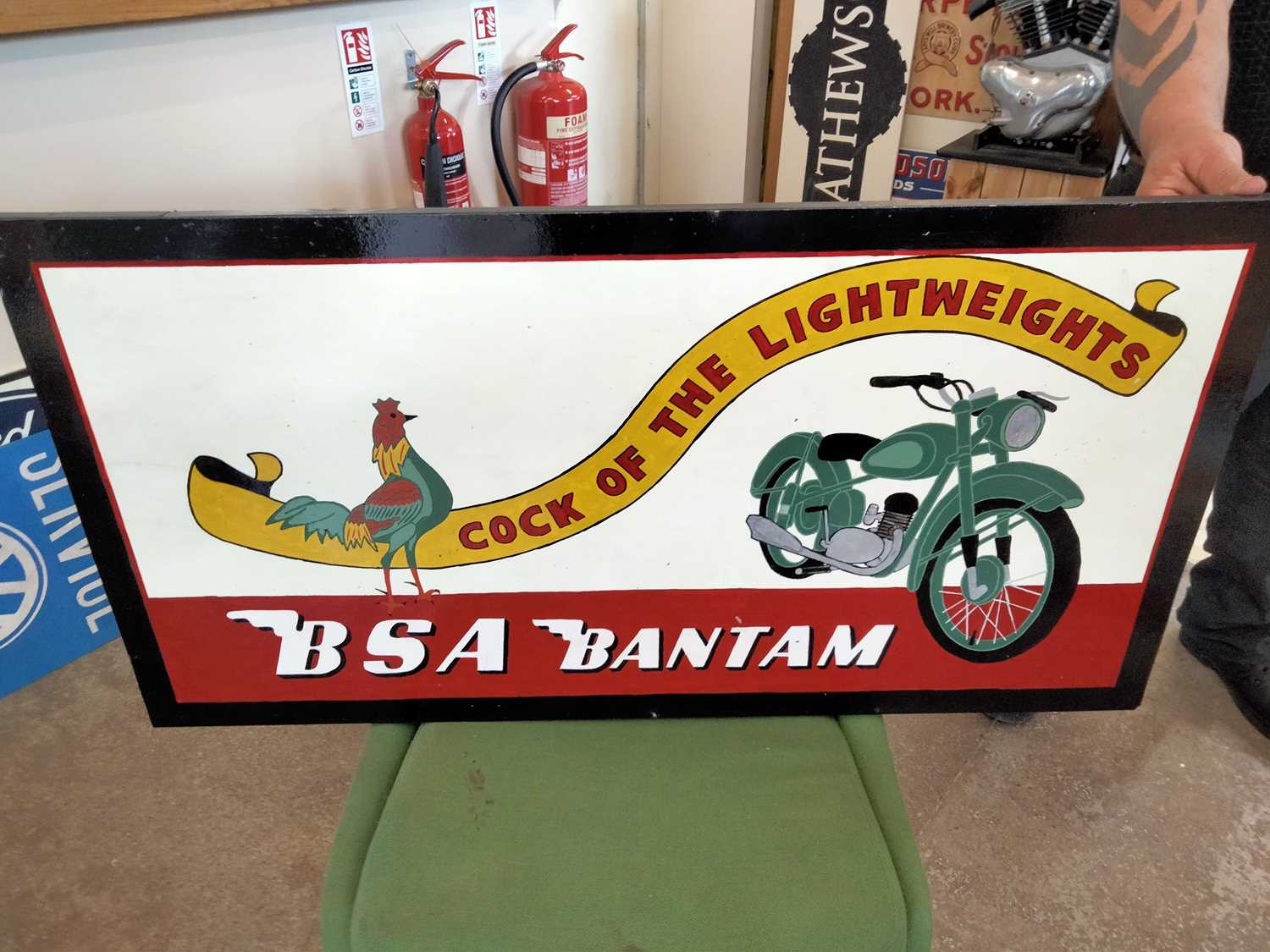 Lot 481 - BSA BANTAM SIGN  - (HAND PAINTED)