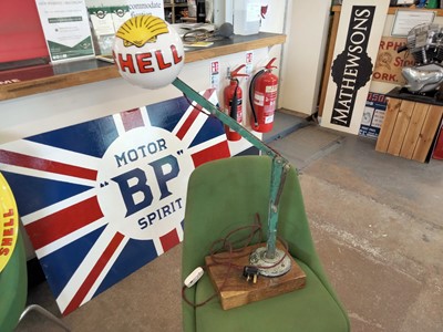 Lot 489 - SHELL ANGLEPOISE LAMP - (HAND PAINTED)
