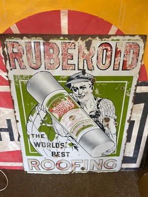 Lot 161 - ENAMEL ROOFING SIGN