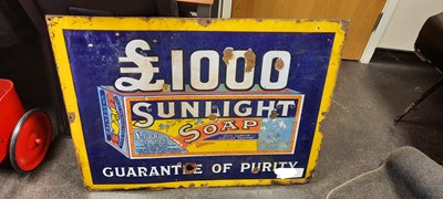 Lot 167 - SUNLIGHT SOAP SIGN