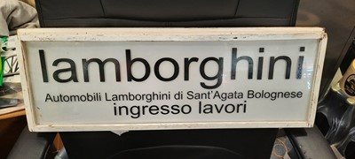 Lot 561 - LAMBORGHINI FACTORY SIGN