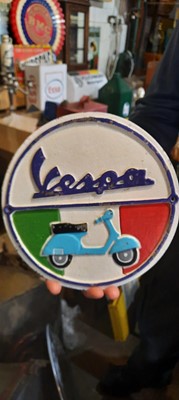 Lot 586 - VESPA PLAQUE