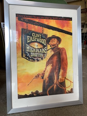 Lot 245 - HAND DRAWN PICTURE OF CLINT EASTWOOD IN HIGH PLAINS DRIFTER MOVIE