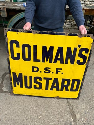 Lot 176 - COLMANS MUSTARD ENAMEL SIGN