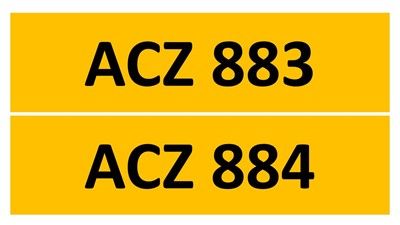 Lot 510 - REGISTRATIONS ON RETENTION - ACZ 883 & ACZ 884