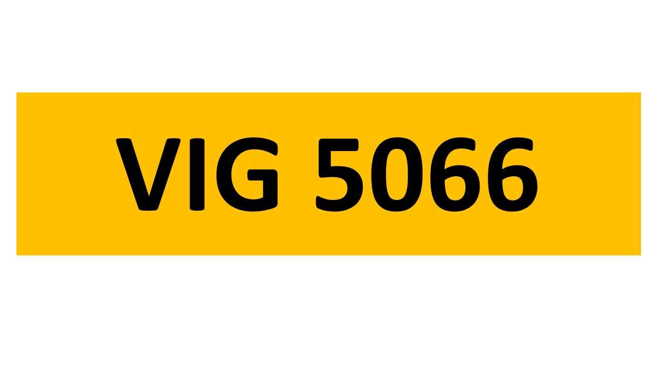 Lot 544 - REGISTRATION ON RETENTION - VIG 5066