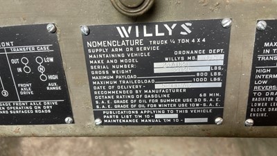 Lot 543 - 1943 WILLYS JEEP