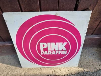 Lot 483 - PINK PARAFFIN SIGN