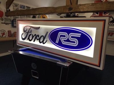 Lot 179 - LARGE ILLUMINATED FORD RS SIGN